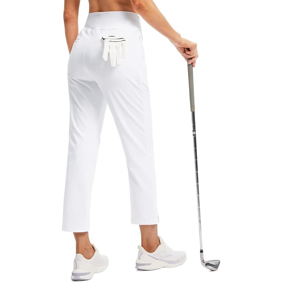 Women's Golf Pants with4 Pockets High Waisted Stretch Sweatpants - Picture 2 of 6